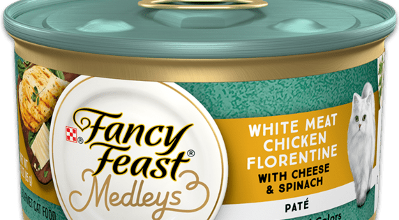 Fancy Feast Medleys White Meat Chicken Florentine Paté With Cheese & Spinach